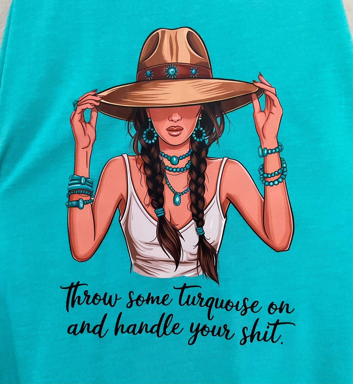 Flowy Tank - 8800 -  Boho Throw Some Turquoise