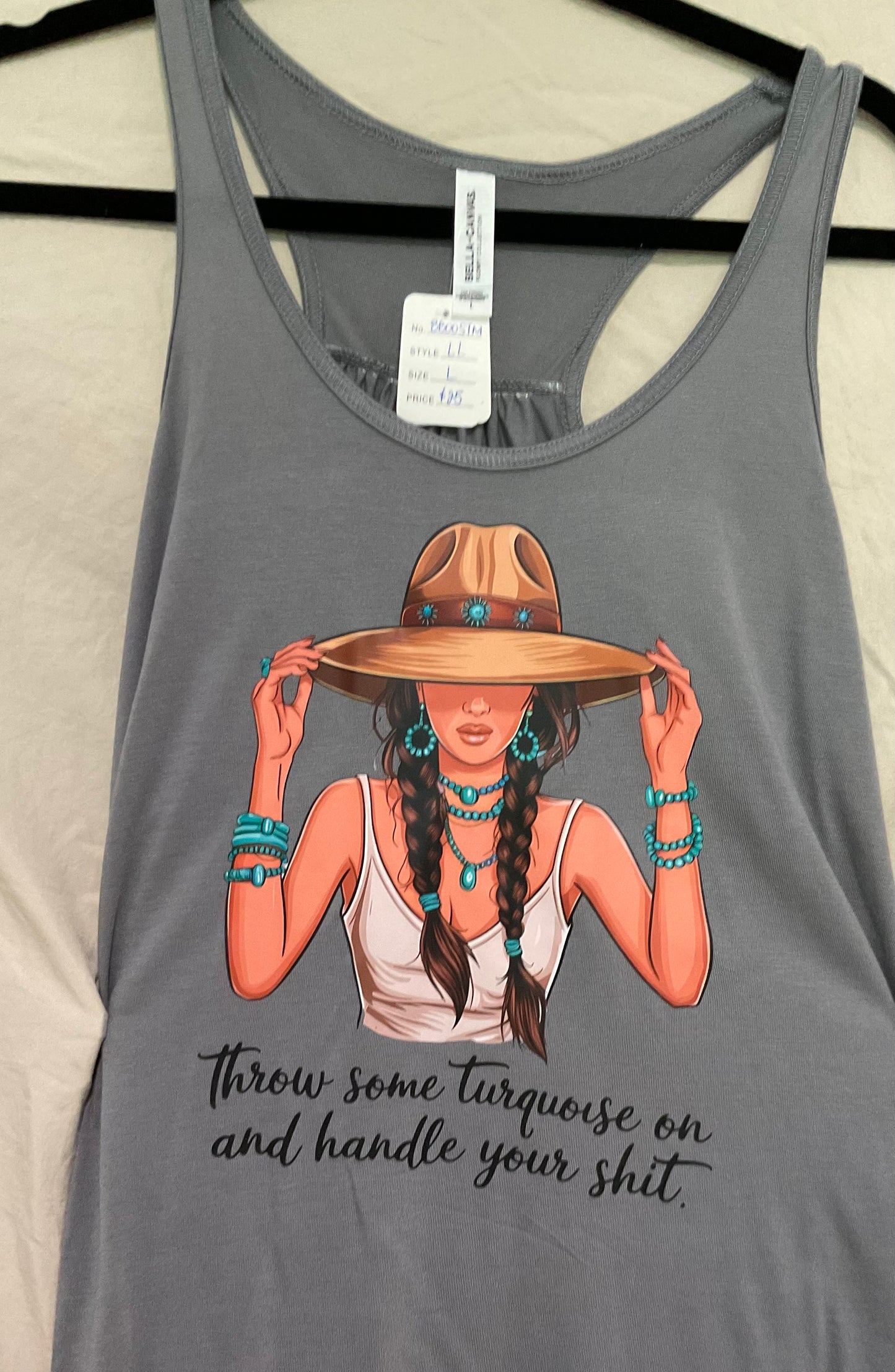 Flowy Tank - 8800 -  Storm Boho Throw Some Turquoise
